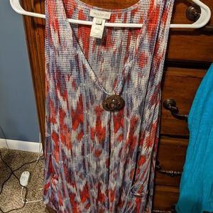 Dillards Multiples size 1X sheer vest